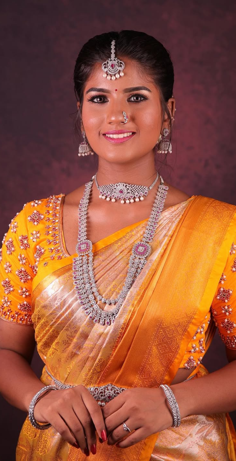 best bridal makeup and saree draping in Pondicherry