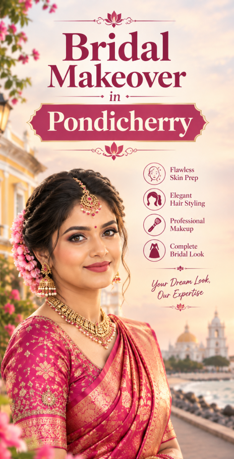 bridal makeover in Pondicherry