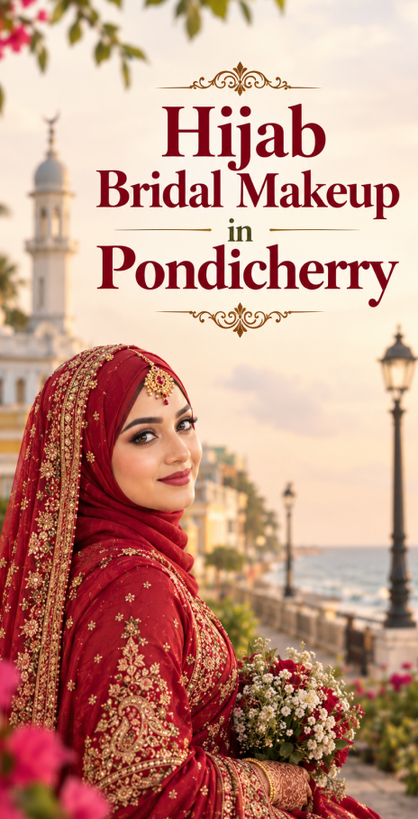 hijab bridal makeup in Pondicherry