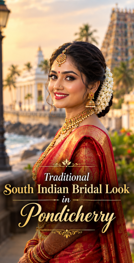 traditional South Indian bridal look