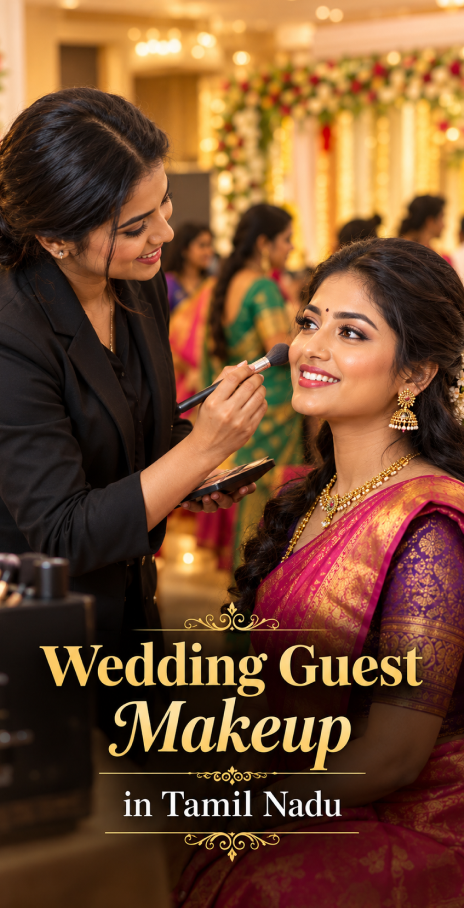 wedding guest makeup Tamil Nadu